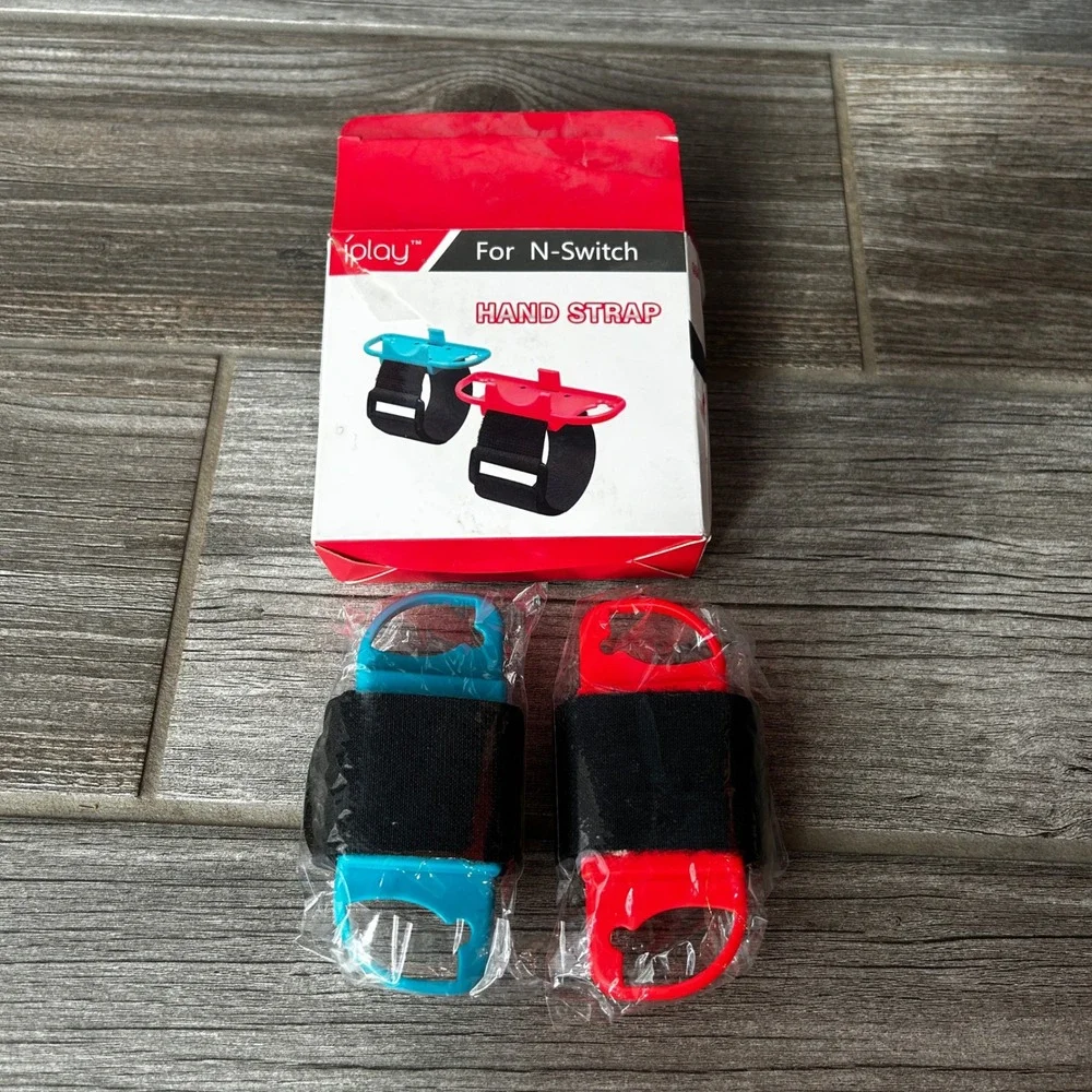 NEW iPlay N-Switch Hand Strap for Nintendo Switch Joy-Con Controllers Red & Blue